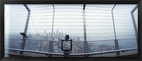 Framed City viewed from the Space Needle, Queen Anne Hill, Seattle, Washington State, USA Print