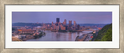 Framed City viewed from the West End at Sunset, Pittsburgh, Allegheny County, Pennsylvania, USA 2009 Print