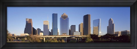 Framed Skyscrapers against blue sky, Houston, Texas, USA Print