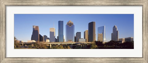 Framed Skyscrapers against blue sky, Houston, Texas, USA Print