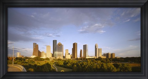 Framed Houston Skyscrapers, Texas Print