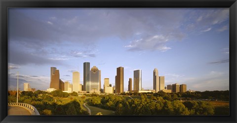 Framed Houston Skyscrapers, Texas Print