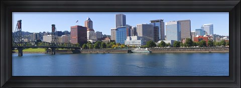 Framed Bridge across a river, Willamette River, Portland, Oregon, USA 2010 Print