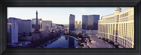Framed Hotels in a city, The Strip, Las Vegas, Nevada, USA 2010 Print