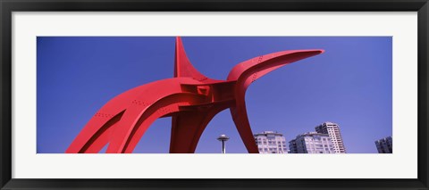 Framed Low angle view of a sculpture, Olympic Sculpture Park, Seattle Art Museum, Seattle, King County, Washington State, USA Print
