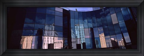 Framed Reflection of skyscrapers in the glasses of a building, Citycenter, The Strip, Las Vegas, Nevada, USA Print