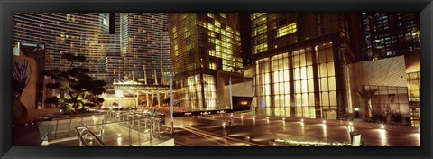 Framed City lit up at night, Citycenter, The Strip, Las Vegas, Nevada, USA Print