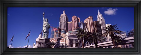Framed Low angle view of a hotel, New York New York Hotel, Las Vegas, Nevada Print