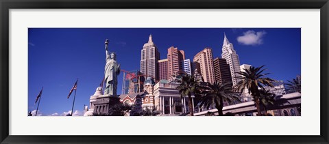 Framed Low angle view of a hotel, New York New York Hotel, Las Vegas, Nevada Print