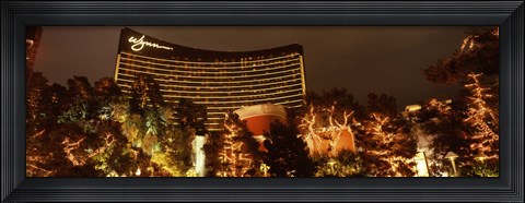 Framed Hotel lit up at night, Wynn Las Vegas, The Strip, Las Vegas, Nevada, USA Print