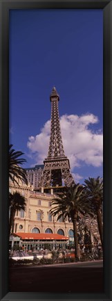 Framed Low angle view of a hotel, Replica Eiffel Tower, Paris Las Vegas, The Strip, Las Vegas, Nevada, USA Print