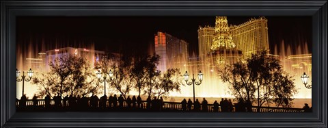 Framed Las Vegas Hotels at Night Print