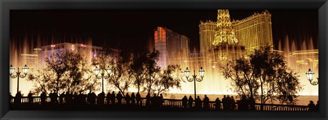 Framed Las Vegas Hotels at Night Print