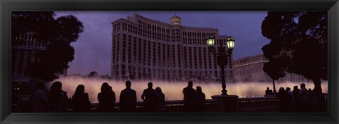 Framed Low angle view of a hotel, Bellagio Resort And Casino, The Strip, Las Vegas, Nevada, USA Print