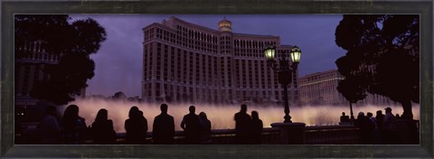 Framed Low angle view of a hotel, Bellagio Resort And Casino, The Strip, Las Vegas, Nevada, USA Print