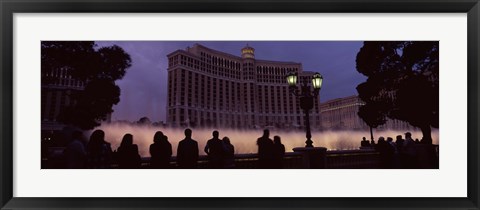 Framed Low angle view of a hotel, Bellagio Resort And Casino, The Strip, Las Vegas, Nevada, USA Print