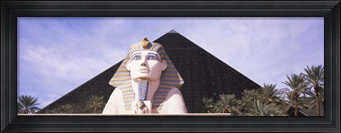 Framed Statue in front of a hotel, Luxor Las Vegas, The Strip, Las Vegas, Nevada, USA Print