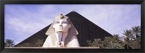 Framed Statue in front of a hotel, Luxor Las Vegas, The Strip, Las Vegas, Nevada, USA Print