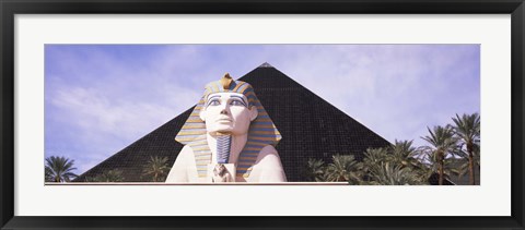 Framed Statue in front of a hotel, Luxor Las Vegas, The Strip, Las Vegas, Nevada, USA Print