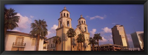 Framed St. Augustine Cathedral, Tucson, Arizona Print