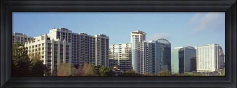 Framed Skyscrapers in a city, Lake Eola, Orlando, Orange County, Florida, USA Print