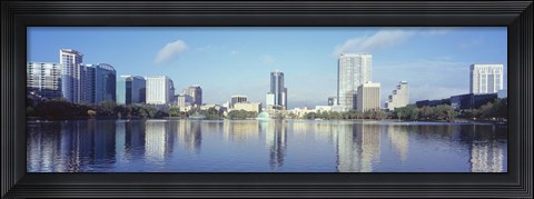 Framed Lake Eola Waterfront, Orlando, Florida Print