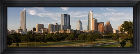 Framed Buildings in a city, Austin, Texas Print