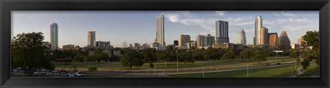 Framed Austin skyline, Travis County, Texas Print