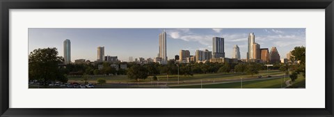 Framed Austin skyline, Travis County, Texas Print