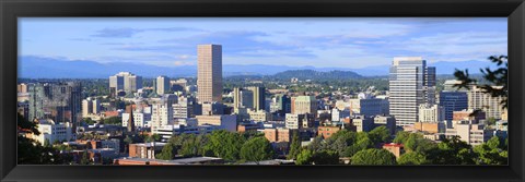 Framed Portland skyline, Oregon Print