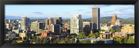 Framed Skyscrapers in a city, Portland, Oregon Print