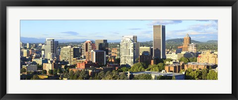 Framed Skyscrapers in a city, Portland, Oregon Print