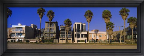Framed Buildings in a city, Venice Beach, City of Los Angeles, California, USA Print