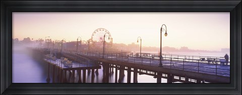 Framed Pier with ferris wheel in the background, Santa Monica Pier, Santa Monica, Los Angeles County, California, USA Print
