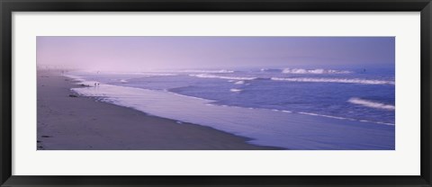 Framed Surf on the beach, Santa Monica, Los Angeles County, California, USA Print