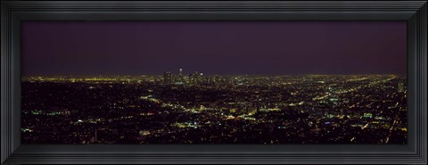 Framed High angle view of a cityscape, Los Angeles, California, USA Print