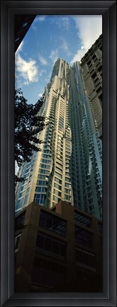 Framed Low angle view of an apartment, Wall Street, Lower Manhattan, Manhattan, New York City, New York State, USA Print