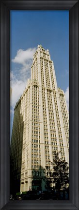 Framed Low angle view of a building, Woolworth Building, Manhattan, New York City, New York State, USA Print