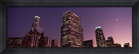 Framed Skyscrapers in a city, City of Los Angeles, California Print