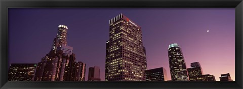 Framed Skyscrapers in a city, City of Los Angeles, California Print