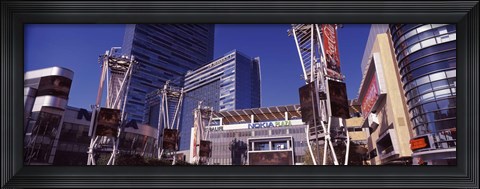 Framed Skyscrapers in a city, Nokia Plaza, City of Los Angeles, California, USA Print