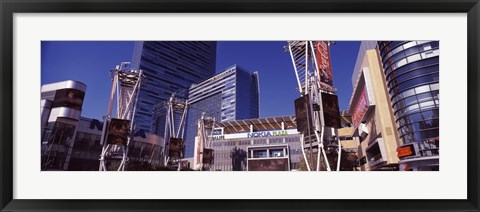 Framed Skyscrapers in a city, Nokia Plaza, City of Los Angeles, California, USA Print