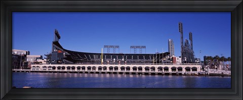 Framed Baseball park at the waterfront, AT&amp;T Park, 24 Willie Mays Plaza, San Francisco, California, USA Print