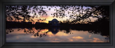 Framed Memorial at the waterfront, Jefferson Memorial, Tidal Basin, Potomac River, Washington DC Print