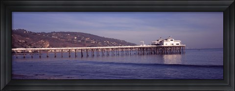 Framed Pier over an ocean, Malibu Pier, Malibu, Los Angeles County, California, USA Print