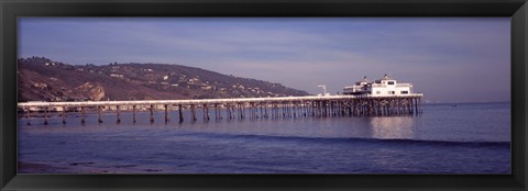 Framed Pier over an ocean, Malibu Pier, Malibu, Los Angeles County, California, USA Print