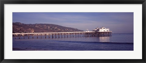 Framed Pier over an ocean, Malibu Pier, Malibu, Los Angeles County, California, USA Print