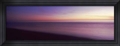 Framed Ocean at sunset, Los Angeles County, California, USA Print