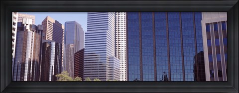 Framed Close up of skyscrapers in Los Angeles, Los Angeles County, California, USA Print