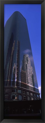 Framed Low angle view of a skyscraper in a city, City Of Los Angeles, Los Angeles County, California, USA Print